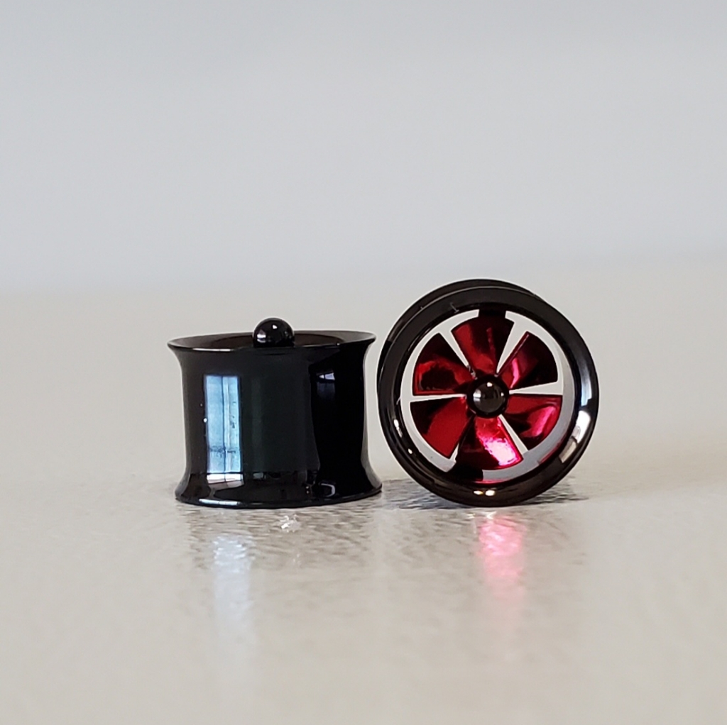 Metal Mafia Spinner Tunnels Plugs Gauge Body Jewelry